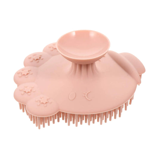 Bath Silicone Brush Scalp Massager Shampoo Brush Cap Brush Comb Scalp Care Brush for Kids Pink